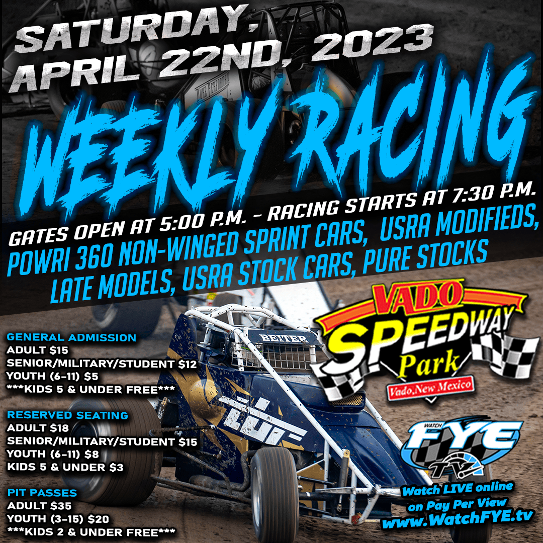 Brace yourselves for the Sunset Grill Poweri, 360 Non-Wing Sprint Car Series as it makes a comeback to the Vado Speedway Park on April 22nd.