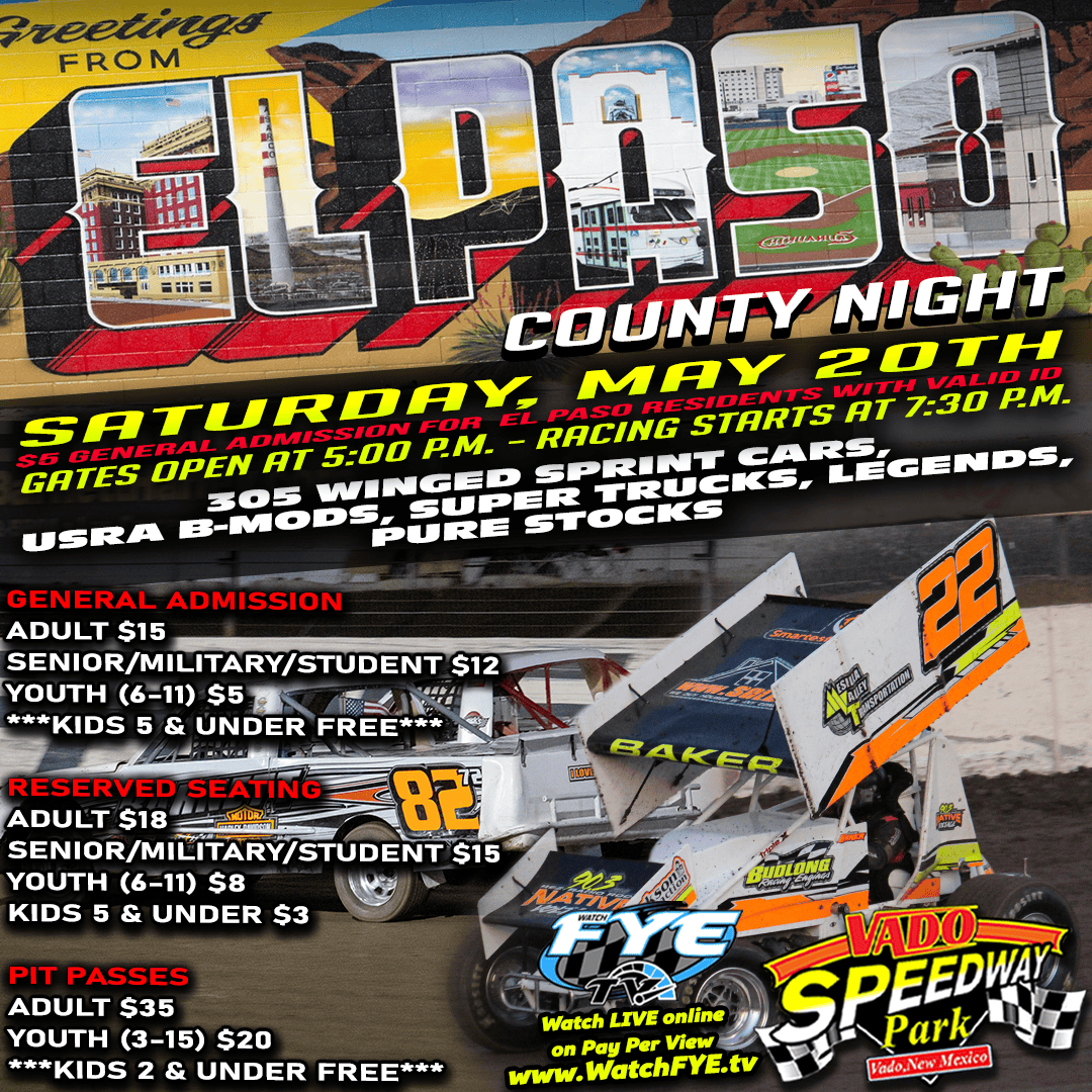 El Paso County Night at Vado Speedway Park